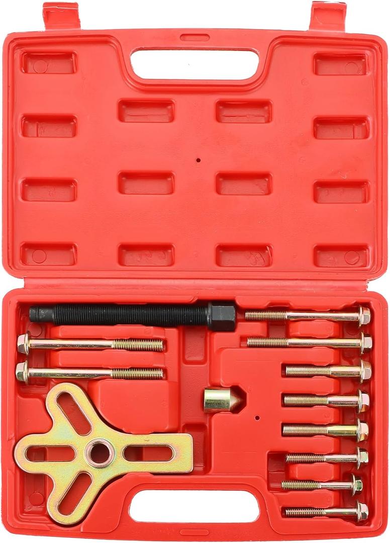 Harmonic Balancer Steering Wheel Puller Kit, 13pcs Steering Wheel Puller, Harmonic Balance Puller Yoke