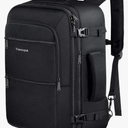 Vancropak Carry On Backpack, 40L Expandable Extra Large Travel Backpack, Flight Approved Water Resistant Luggage Suitcase Daypack, Lightweight College Business Weekender Bag for Men & Women, Black