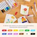 2Pack ZRW Magic Puffy Paint,Magic Foam Texture Painting,3D Drawing Mag-ic Canvas Sponge,DIY Bubble Drawing Pens Art Supplies (Round)