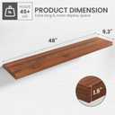 Perpereke home 48 in Floating Shelves for Wall Decor Color Walnut, Pack 1