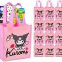 SANRIO Kuromi Party Favor Bags Set - Bundle with 12 Kuromi Party Goodie Bags for Kids Plus Stickers, More | Kuromi Party Supplies for Kids, Girls