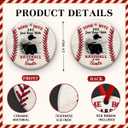 4 x Baseball Christmas Ornament 2025 - "Baseball in Soul Ceramic Ornament, Sport Themed Decor - Xmas Tree Hanging Decoration, Player Room Decor, Ideas for Boys, Kids, Sport Lover