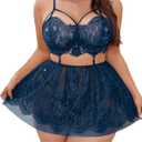 Avidlove Plus Size Lingerie Womens Babydoll Chemise Nightgown Lace Nighty Sleepwear, XX-Large