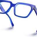 VISOONE Rectangle TR90 Blue Light Blocking Glasses Computer Eyewear with Preppy Look for Women and Men Cougar