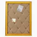Vision Board Linen Bulletin Board Wood Frame, 21"27" Pin Boards Large Cork Boards for Walls, Rustic Message Board Decorative Memo Boards, Wall Mounted Display Picture Board for Home Office Decor