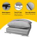 AAAAAcessories Outdoor Seat Cushions for Chairs, Fade-Resistant, Waterproof Patio Furniture Replacement Cushions, 25.5" x 25.5" x 5" + 25.5" x 19", Gray