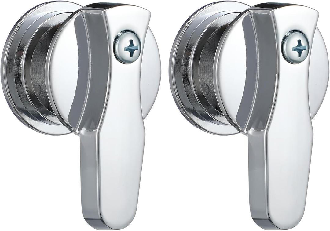 2 Set Barrier Free Inner/Outer Knob Set for Toilet Partition Stall Doors Bathroom Stall Lock Bathroom Door Concealed Latch