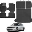 All Weather Floor Mats for 2025 Hyundai Ioniq 5 Movable Console (Limited Models) Floor Mats & Trunk Mat & Backrest Mats for Hyundai Ioniq 5 Accessories Guard Anti-Slip Floor Liner