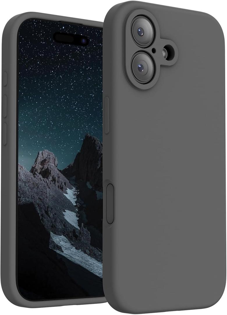 FireNova Magnetic for iPhone 17 Case, Compatible with MagSafe, [Integrated Silicone Camera Control Button] [Camera Protection] Anti-Scratch Microfiber Lining Phone Case, 6.3", Space Gray