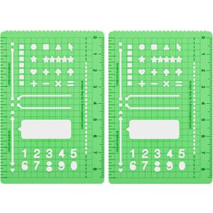 Eaasty 2 Pack Notebook Stencils Template Basic Stationery Notebook Accessories Calendar Stencils for Planners, Journaling DIY Scrapbooking, Habit Tracker, Weekly Spread, Drawing