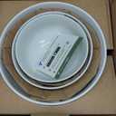 DOWAN Large Serving Bowls, Salad Bowl Set, 86/36/24 Ounces Mixing Bowls for Kitchen, White Soup Bowl, Serving Bowls Set of 3, Ceramic Bowl Sets for Family Party