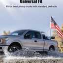 Truck Bed Flag Pole Mount, No Drilling Flagpole Holder for Pickup Truck Bed Side, Fits up to 1.25 inch Poles, Universal Fit for Most Trucks