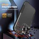 Diaclara Designed for iPhone 13 Pro Max Case, [with Privacy Screen Protector] [Anti Spy] [Military Grade Drop Protection] Heavy Duty Full-Body Shockproof Phone Case, Black