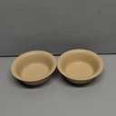 Ceramic 5.5inch Set of 2 Dog and Cat Bowls, 2pcs Basic 1 Cup Food or 9.5 oz Water Dishes for Puppy, Kitty, Wide Opening Rounded Edge (2 Bowls, Oat Beige)