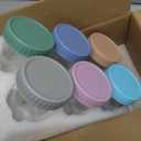 DRKIO 6 Pack Glass Baby Food Storage Containers - 8 Oz Baby Food Jars with Lids Baby Food Maker Microwave Dishwasher Freezer Safe 100% Leak Proof BPA Free Reusable