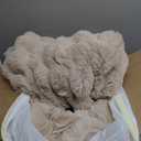 Super Comfort Oversized Warm Thick Bubble Luxury Plush Rabbit Faux Fur Throw Blanket, Fluffy Blanket,Soft Cozy Blanket for Couch Chair Bed Sofa Living Room (Wheat, 60inX80in)