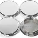 Open End Plus Plug Center Caps for Trailer RV Replacement EZ Lube Cap, 2.22in, Chrome, 4PCS