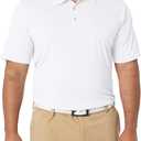 Amazon Essentials Mens Golf Polo Shirt, Moisture-Wicking Quick Dry, Short Sleeve (Small, White)