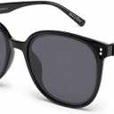 Oversized Square Polarized Sunglasses for Women Men, UV400 Lenses | UV400 polarized lenses and a classic square frame for driving, travel and comfortable daily wear