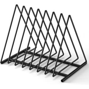 TOPCJ Triangle File Folder Racks,7 Sections File Holder,File Storage Sorter/Stand,Desktop File Organizer,Wire Organizer Rack,Magazine Folder Holder,Letter/Legal,Suitable to Hold Large/Small Items (1-Set)