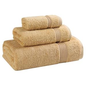 Superior Egyptian Cotton 3-Piece Towel Set, Basic Towels For Bathroom, Home Decor, Guest Bath, Shower, Apartment, Included 1 Face, 1 Hand, 1 Bath Towel, Washcloth, Quick Dry, Gold