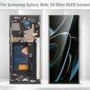 OLED for Samsung Galaxy Note 20 Ultra 5G Screen Replacement for Samsung Note 20 Ultra LCD Display N985U N986U Touch Digitizer Repair Parts with Frame (Black)