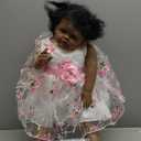 Reborn Todder Dolls Girl 28inch Realistic Look Black Reborn Baby African American Weighted Silicone Babies Lifelike Doll Toys for Children Age3+