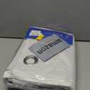 MIULEE 90 Inches Linen Textured Curtains for Bedroom 100% Blackout Thermal Insulated Heathered White Grommet Room Darkening Drapes Luxury Decor for Living Room Nursery 52 x 90 Inch (2 Panels)