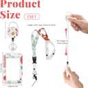 3 x ID Badge Holder with Lanyard - Retractable Badge Reel & Detachable Neck Strap for Nurses, Teachers, Students & Office Staff - Vertical ID Holder with Teacher Lanyard (White)