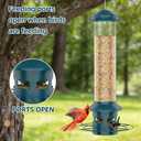 Metal Squirrel Proof Bird Feeders for Outdoors Hanging 4.0 LB Large Capacity,Easily Beat Squirrels,Easy to Clean and Fill,Waterproof,Attracting Finch,Cardinal,Chickadee and More