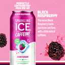 Sparkling Ice Caffeine Black Raspberry Sparkling Water with Caffeine, Zero Sugar, with Antioxidants and Vitamins,16 fl oz Cans (Pack Of 12) (EXP 12/14/26)