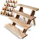 Umgozrz Wooden Cupcake Stand 4 Tier Wood Cupcake Stands Cupcake Holder Rustic Wood Cupcake Stand Wooden Display Stand