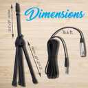 Professional Handheld Dynamic Microphone Kit - Unidirectional Vocal Wired Microphone w/Carry Bag, Metal Mic Stand, Holder/Clip & 16.4ft XLR Audio Cable to 1/4'' Audio Connection - Pyle PDMIC88ST