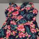 COCOPEAR Women's Elegant Crossover One Piece Swimdress Floral Skirted Swimsuit, XL