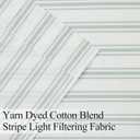 ZJDECOR Cotton Blended Tiers Cafe Panels 45 Inches Long,Green Vertical Stripe on White Light Filtering Fabric,Small Window Curtain for Bathroom Living Room,Rod Pocket,27"Wx45"L(Pack of 2),Green/White