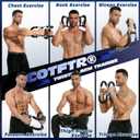 Twister Arm Trainer, Adjustable Chest Workout Equipment for Men & Women, Home Gym Strength Trainer, Muscle Builder & Strength Training for Arms, Chest (Blue, 20-60lb)