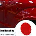 X AUTOHAUX 4L3Z-99405A26-EAA Fuel Tank Cover Door Fuel Tank Cover Replacement Accessories for Ford F-150 2004-2008 for Lincoln Mark LT 2006-2008 Red