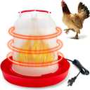 Heated Chicken Waterer-Removable Chicken Coop Accessories for Chicken Watere On Winter (1.1Gallon)