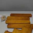 ZEAYEA 51pcs 4 Tier Wood Earring Display Stand, Retail Jewelry Organizer Stand with 50 Earring Cards, Ring Earring Holder Display Riser with Groove For Jewelry Business Tabletop Shows Home Using