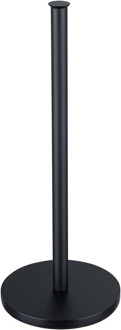 JQK Toilet Paper Storage Stand Matte Black, 304 Stainless Steel Thicken 0.8mm Tissue Reserve Holder 3 Rolls Dispenser for Bathroom, TPS180-PB (15.35 Inch)