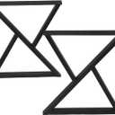 MBQQ 2 Pcs Triangle Table Legs - Heavy Duty Metal, Rustic Decor, Industrial Modern, DIY Cast Iron Bench Legs (H28'xW24')