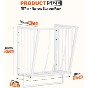 Blanket Holder Wall Mounted 15.7in, Metal Blanket Rack for Living Room Storage & Decoration, Space-Saving Towel Rack for Bedroom, Entryway, or Laundry Room, White