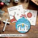 Nativity Christmas Ornaments 2025, Religious Gift for Christians, Faith Friends, Church Members, Wooden Christmas Ornaments for Hanging Decor, Catholic Religious Gifts for Women