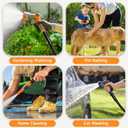 Flexible Garden Hose Water Pipe - 25FT Lightweight Garden Water Hose, Portable Patio Hose with Solid Brass Fittings and Double Latex Core for Pet Washing, Black