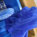 Squeegee with Shelf Storage for Window Cleaning,Window Cleaning Squeegee kit with Bucket&Microfiber Scrubber,Bathroom,Shower Doors,Mirrors,Tiles,and Car Windows Blue, 17.7"L x 10.63"W x 7.87"H