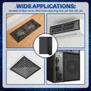 Woanger 1 Pcs 1000 x 300 mm DIY PC Case Dust Filter 0.5 mm High Airflow Hole PC Fan Mesh Filter Air Vent Covers PVC Dustproof Cover with 4 Magnetic Strip for Computer Chassis Speaker and More, Black