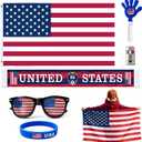 USA Soccer Fan Cheering Kit, 6 Pcs Patriotic Game Day Accessories.
Patriotic soccer cheering kit, fan accessories for game day, tailgate & watch party.