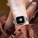 38/40/41/42mm(Series 11/10) Cool Chain Smartwatch Bands Compatible for Apple Watch Bands Series 11/ SE3/10/9/8/7/6 42/44/45/46mm Stylish Replacement Watch Strap for Iwatch S11/10/9/8/7/6