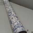 Area Floor Mat for Home, 3'x5' Waterproof Vintage Print Rug-Like Pattern PVC Area Mat for Kitchen, Stain Resistant Non-Slip Soft Rug for Living Room, Easy Clean Desk Chair Mat for Home Office Decor (Floral)