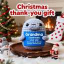 3 x Gifts for Grandma from Grandkids, Emotional Handmade Crochet Seal Figurine, Cute Grandma Gift for Birthday, Christmas, Grandparents Day, Small Desk Decor Collectible
